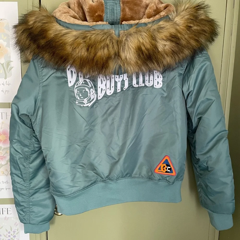 Billionaire Boys Club Blue Bomber Jacket with Fur Trim - Picture 8 of 13